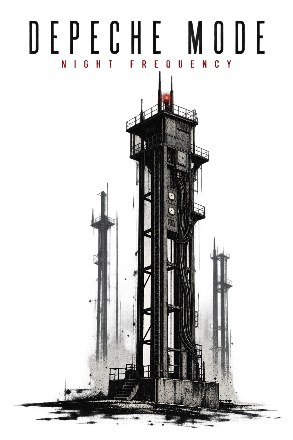 Night Frequency illustrated T-shirt concept