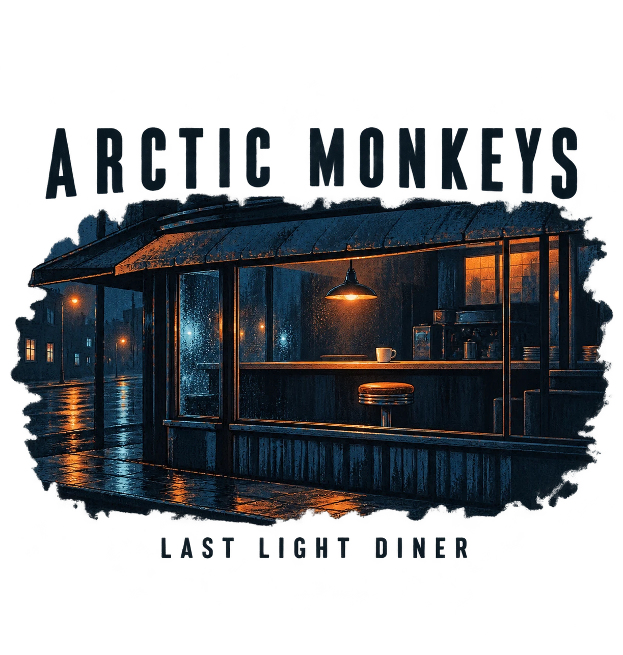Last Light Diner illustrated T-shirt concept