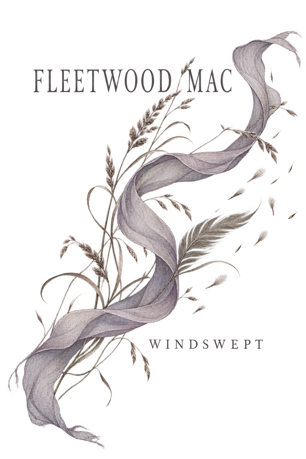 Windswept illustrated T-shirt concept