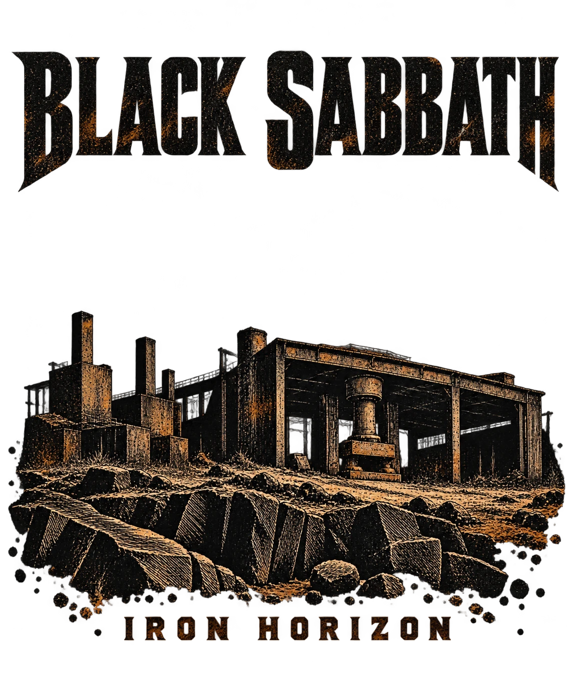 Iron Horizon illustrated T-shirt concept